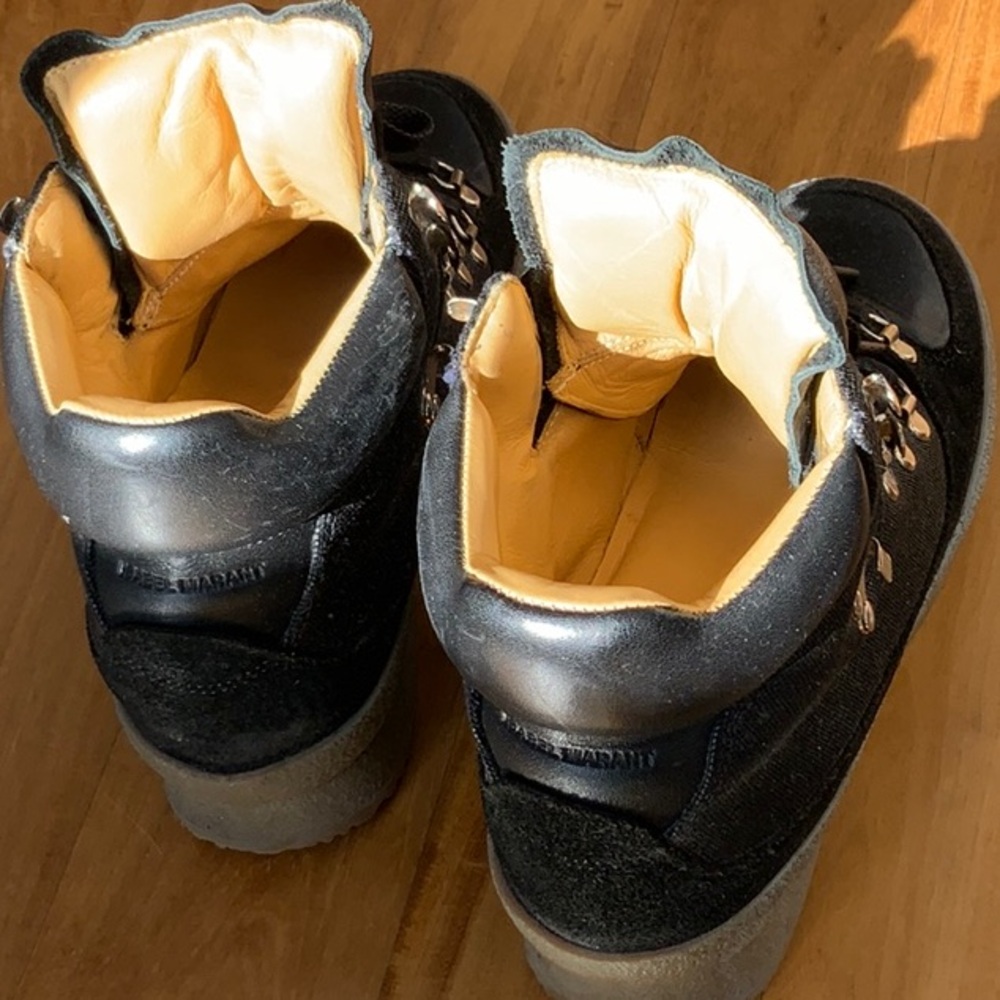 Isabel Marant Brent hiking boots black suede leather size 36 Isabel Marant boots - Picture 3 of 12